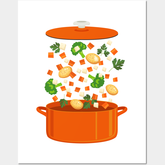 Soup Pot Explosion Wall Art by SWON Design